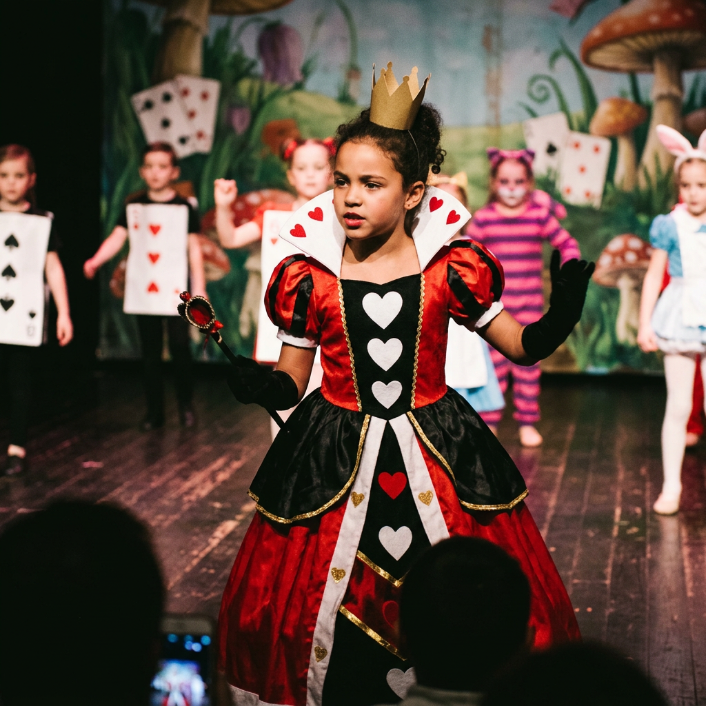 Costume di Regina di Cuori per saggio di danza