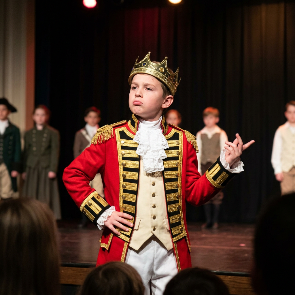 Costume di King George III per saggio di danza