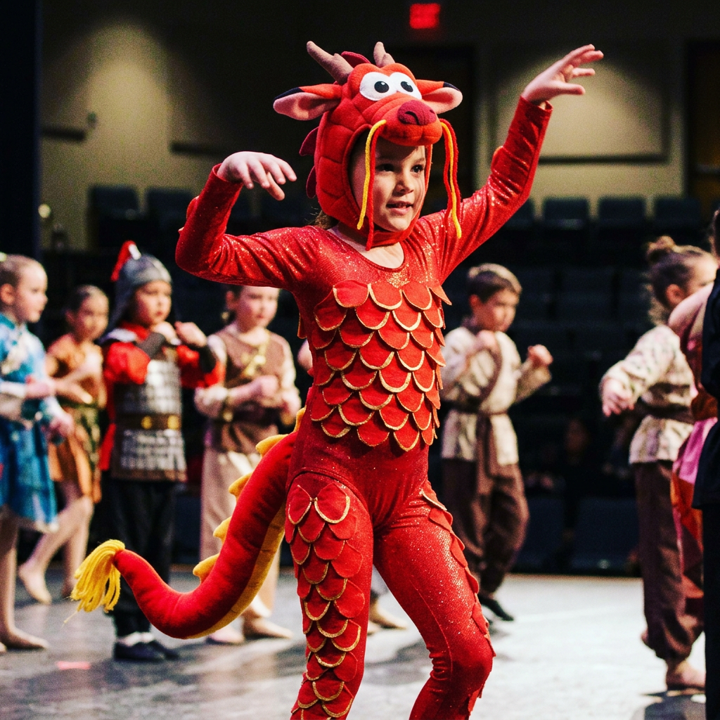 Costume di Mushu per saggio di danza
