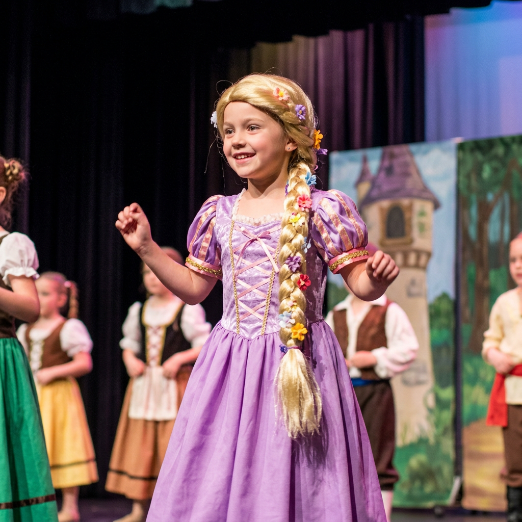 Costume di Rapunzel per saggio di danza